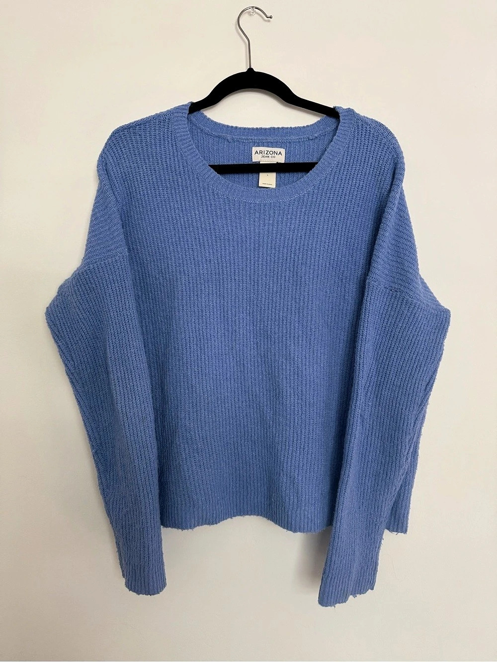 Arizona Jean Co. Blue Crew Neck Sweater Size Large
